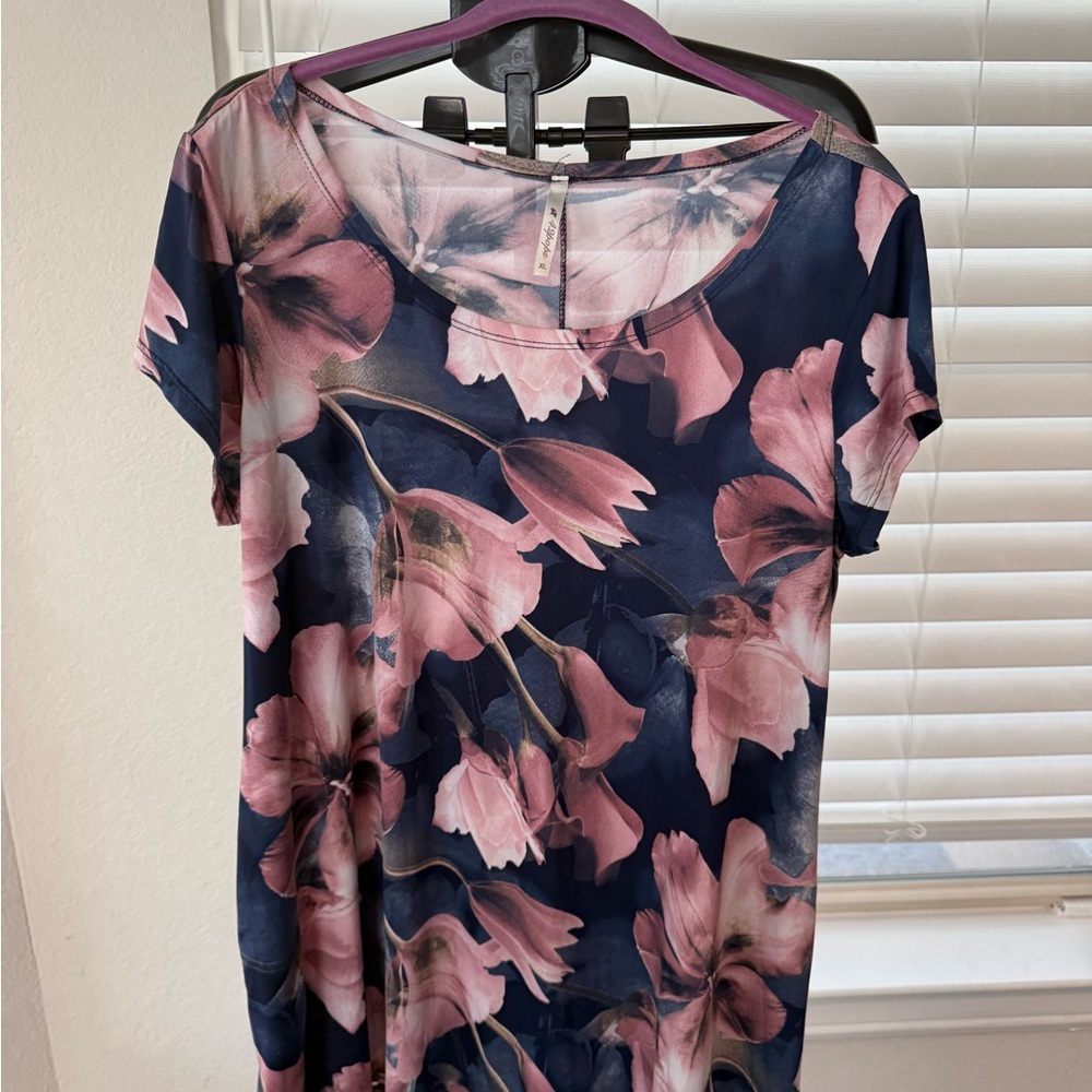 Floral Print Short Sleeve Dress